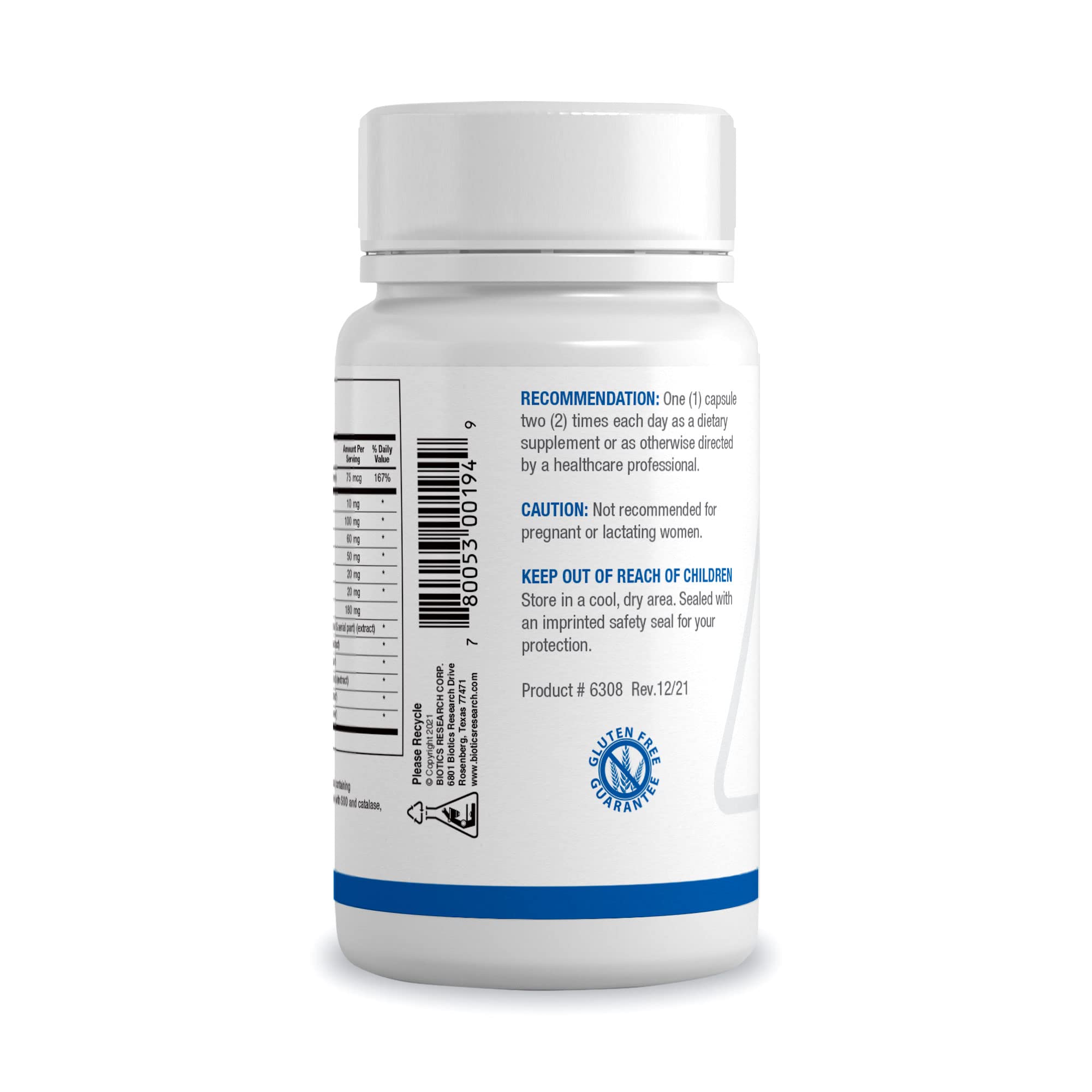 Biotics Research MCS-2 Metabolic Clearing Support, Liver Health, Potent Antioxidant Formula, Milk Thistle, Red Clover, 90 Capsules BIOTICS RESEARCH Au supplements