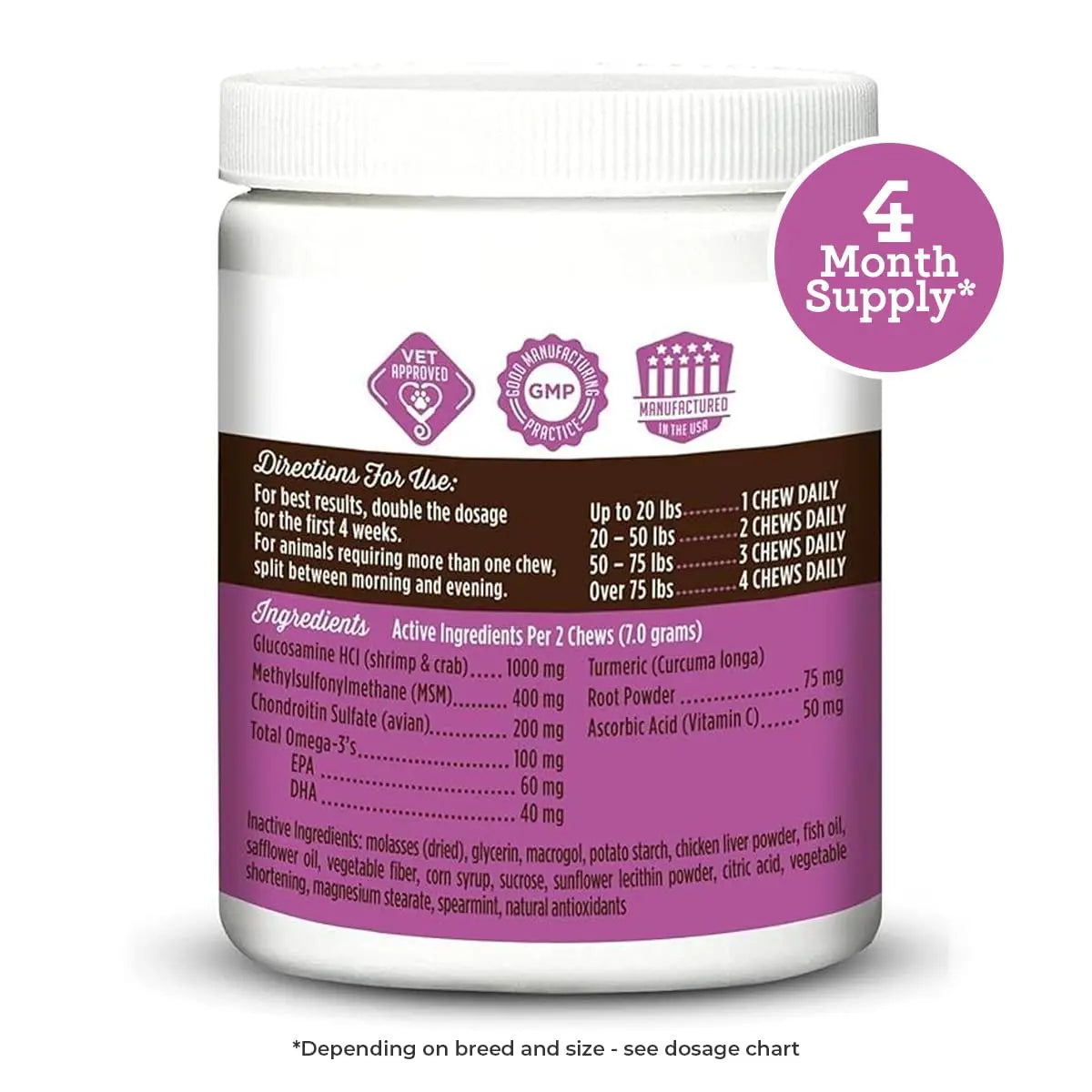 VetPro Dog Hip and Joint Supplement - Pain and Inflammation Relief Chews VetPro Complete Au supplements