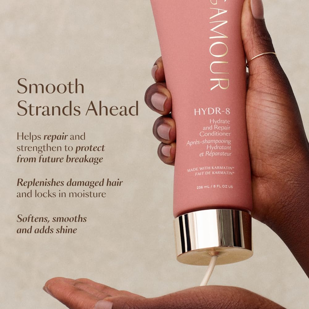 VEGAMOUR HYDR-8 Hydrate and Repair Conditioner - Hydrating Conditioner with Marula Oil, Moringa Oil, Ceramides & Biotin, Natural Conditioner for Dry Hair VEGAMOUR Au supplements