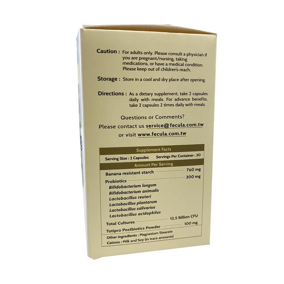 Fecula Biotech Superfood Resistant Starch,Prebiotics Supplement,Bifidobacterium longum Fecula Biotech Au supplements