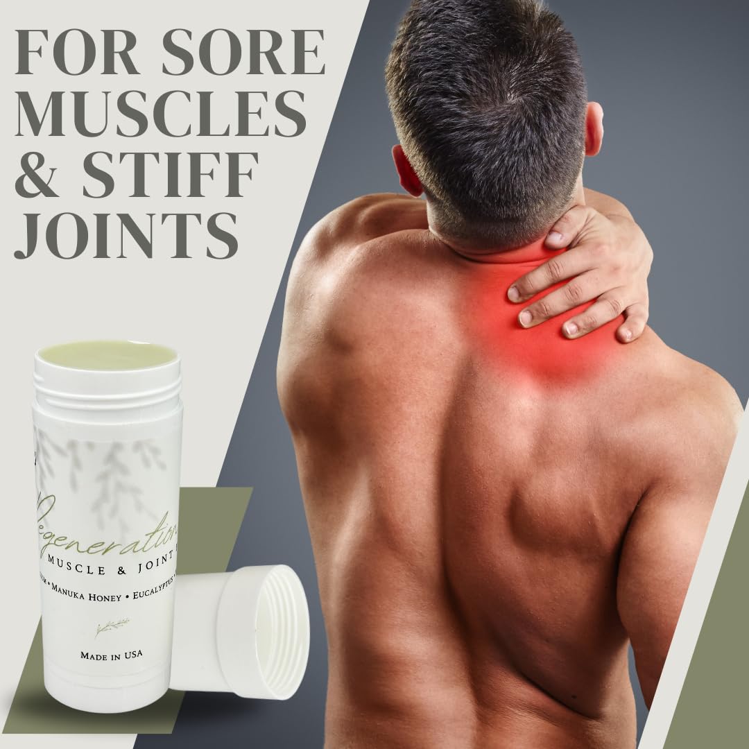 KANU Regeneration Muscle and Joint Soothing Balm Proprietary Blend of Magnesium, Manuka Honey, Eucalyptus & Menthol - Maximum Strength Formula for Aches- All Natural Ingredients-Made in The USA KANU Au supplements
