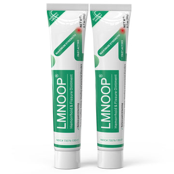 Hemorrhoid Treatment Ointment, Maximum Strength Treatment & Fast Relief for Pain, Itching, Burning, Swelling, Fissure, Bleeding, Discomfort, Long-Lasting Internal & External Hemorrhoid Cream, (2-Pack) LMNOOP Au supplements