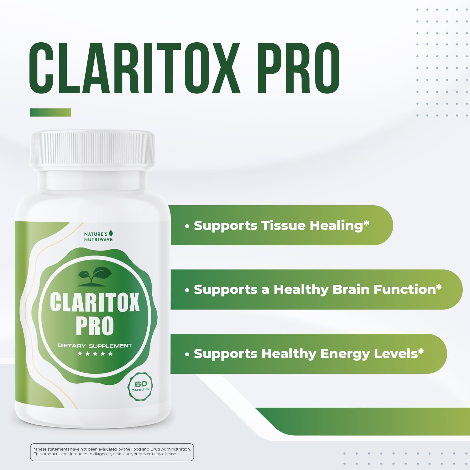 Claritox – Daily Wellness Supplement with Zinc, Chromium, Alpha Lipoic Acid, Green Tea Extract, Resveratrol & Botanical Blend – Non-GMO, Stimulant-Free Formula – 60 Caps, 30 Servings, 3 Month Supply Nature’s NutriWave Au supplements