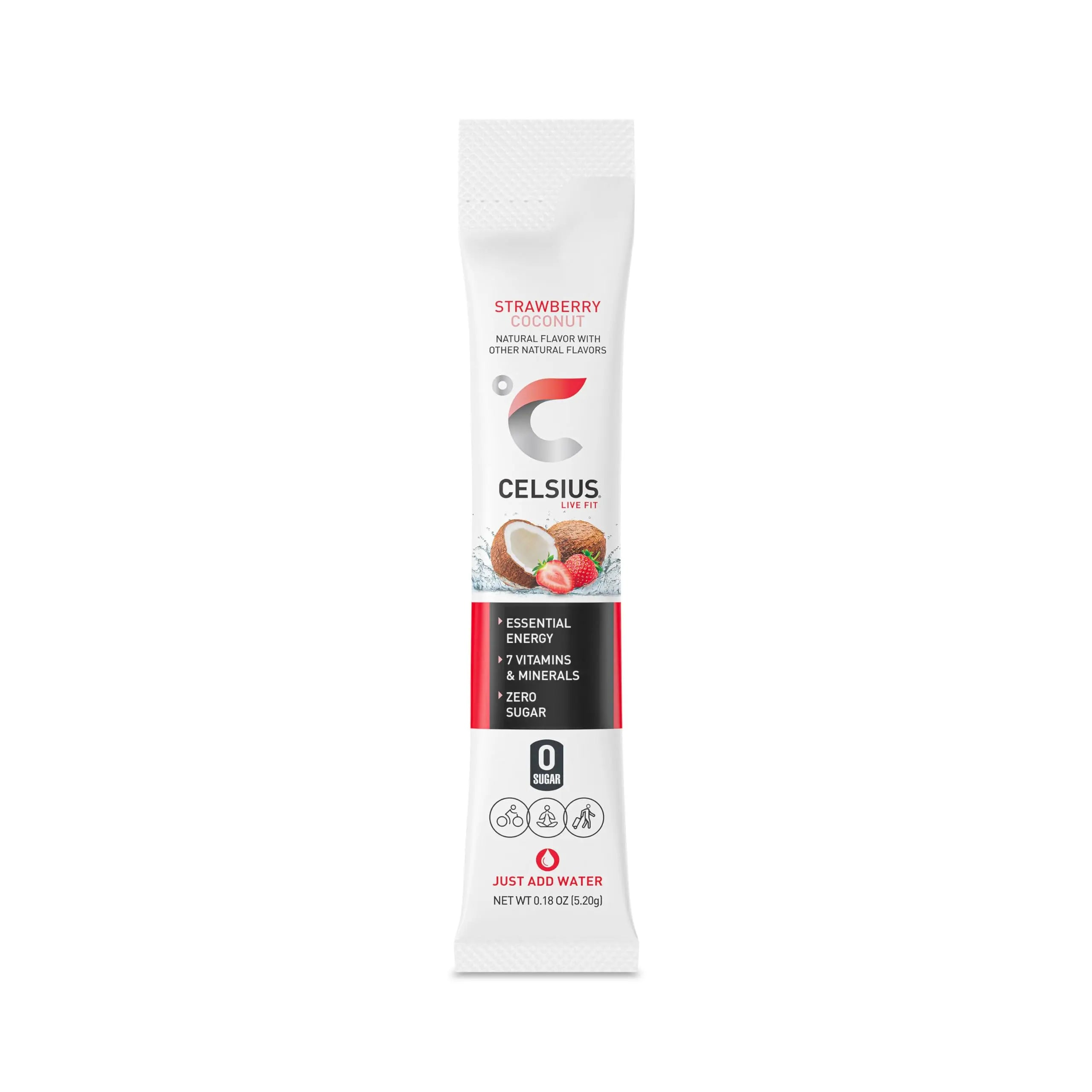 CELSIUS On-the-Go Essential Energy Drink Mix, Strawberry Coconut (14 Stick Pack) CELSIUS Au supplements