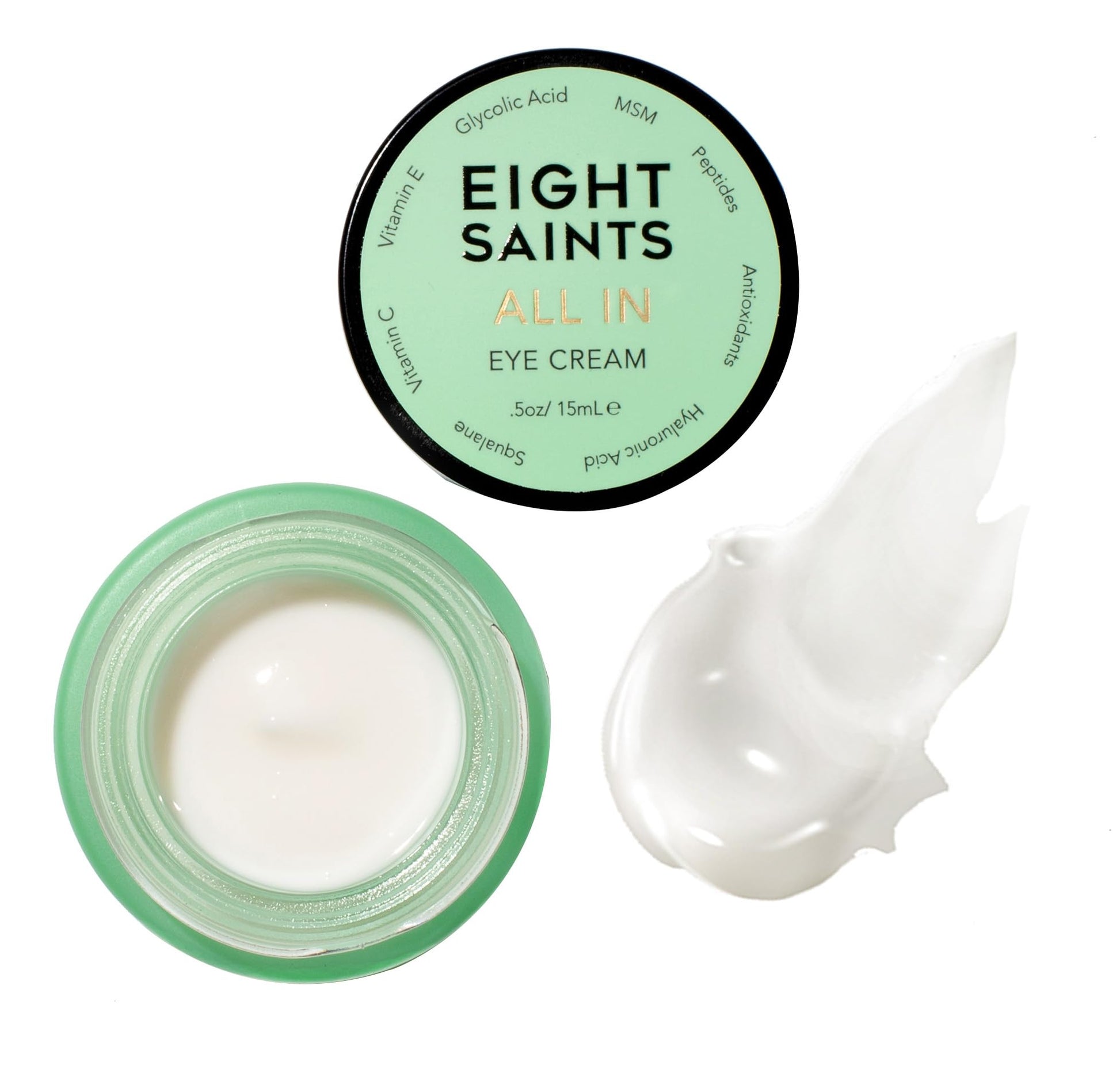 Eight Saints Skin Care All In Eye Cream, Natural and Organic Anti Aging Under Eye Cream to Reduce Puffiness, Wrinkles, and Under Eye Bags, Dark Circles Under Eye Treatment, 0.5 Ounces Eight Saints Au supplements