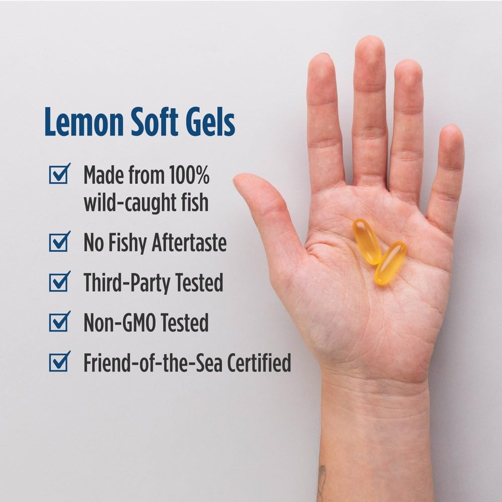 Nordic Naturals Omega-3, Lemon Flavor - 180 Soft Gels - 690 mg Omega-3 - Fish Oil - EPA & DHA - Immune Support, Brain & Heart Health, Optimal Wellness - Non-GMO - 90 Servings Nordic Naturals Au supplements