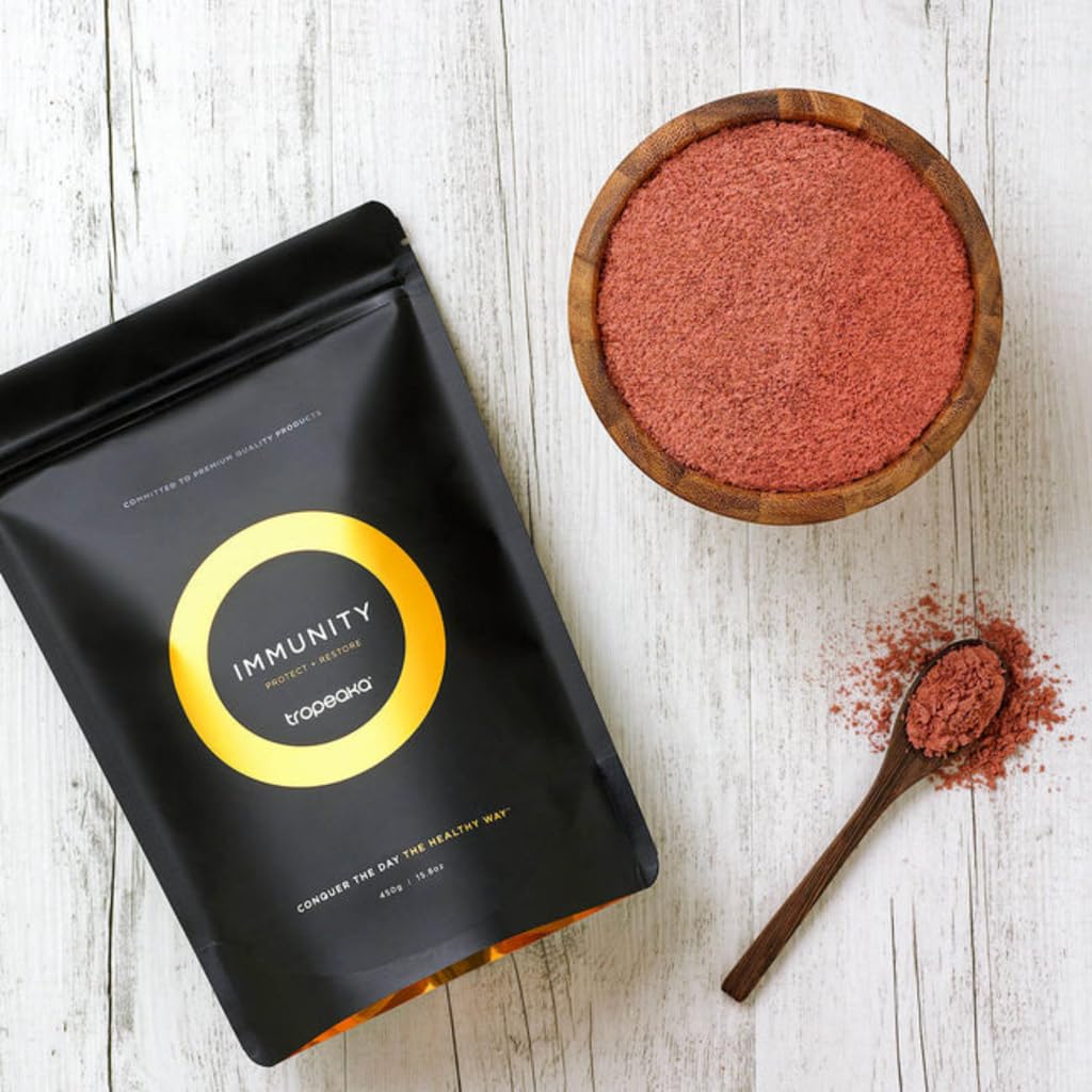 Tropeaka Immunity Powder - Immune Support Supplement, Antioxidant Rich Superfood Powder with Vitamins & Minerals, Boost Energy & Collagen Production - Vegan, Gluten Free, Non-GMO - 7oz (20 Servings) Tropeaka Au supplements
