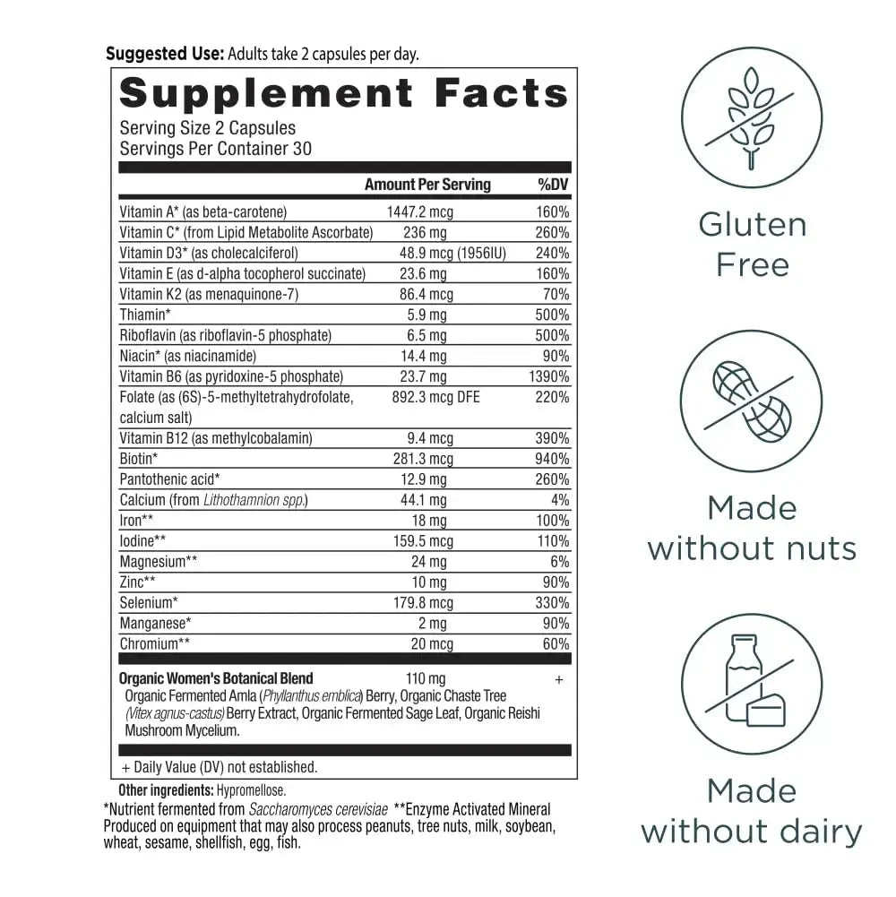 Ancient Nutrition Multivitamin for Women, Women's Fermented Multivitamin with Vitamin C, D, K, Zinc & Magnesium Ancient Nutrition Au supplements