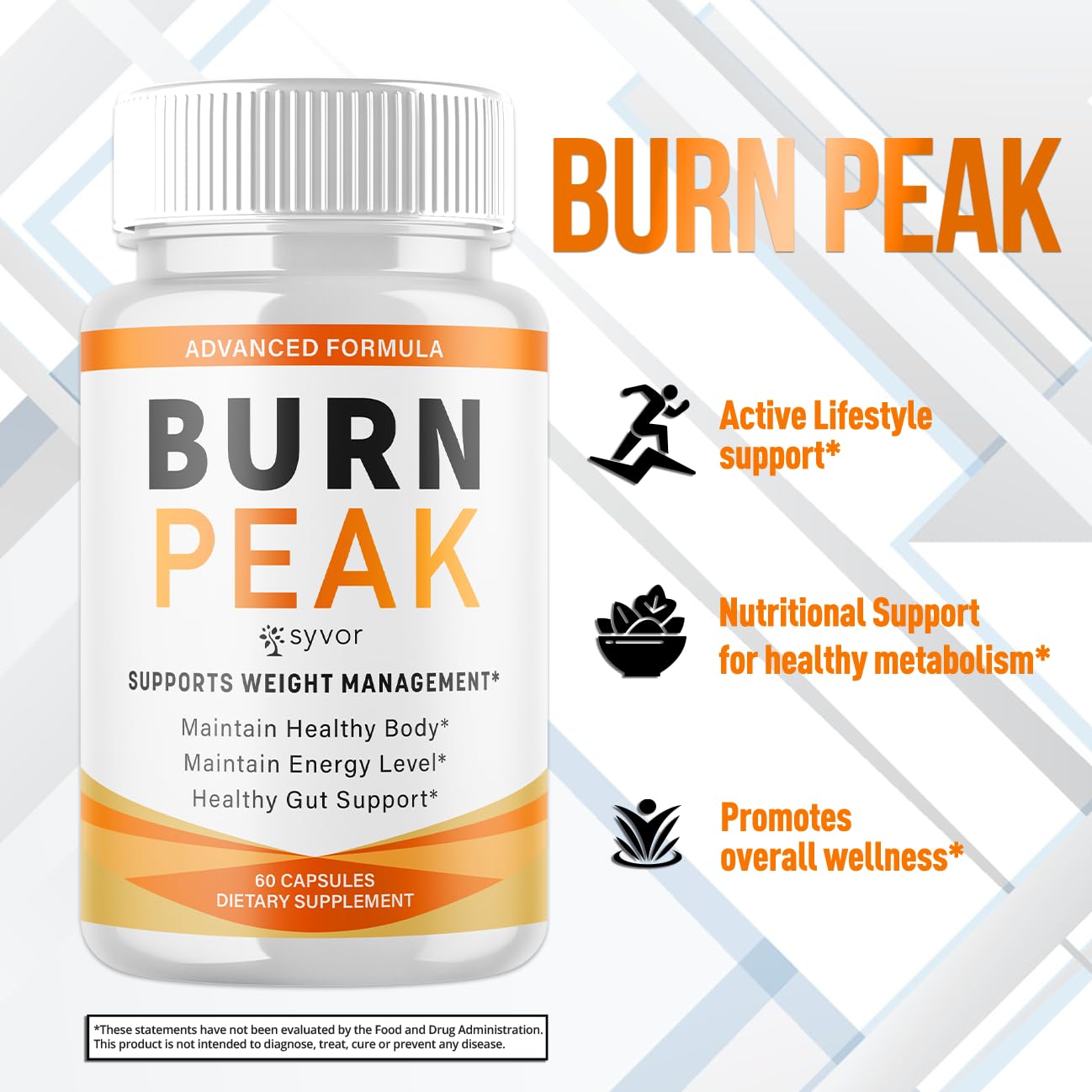 (5 Pack) Burn Peak Capsules, Official Burnpeak Pink Salt Pills with All Natural Ingredients, Advanced Health and Wellness Supplement with Premium Vitamins for Active Lifestyle Support (300 Capsules) Syvor Au supplements
