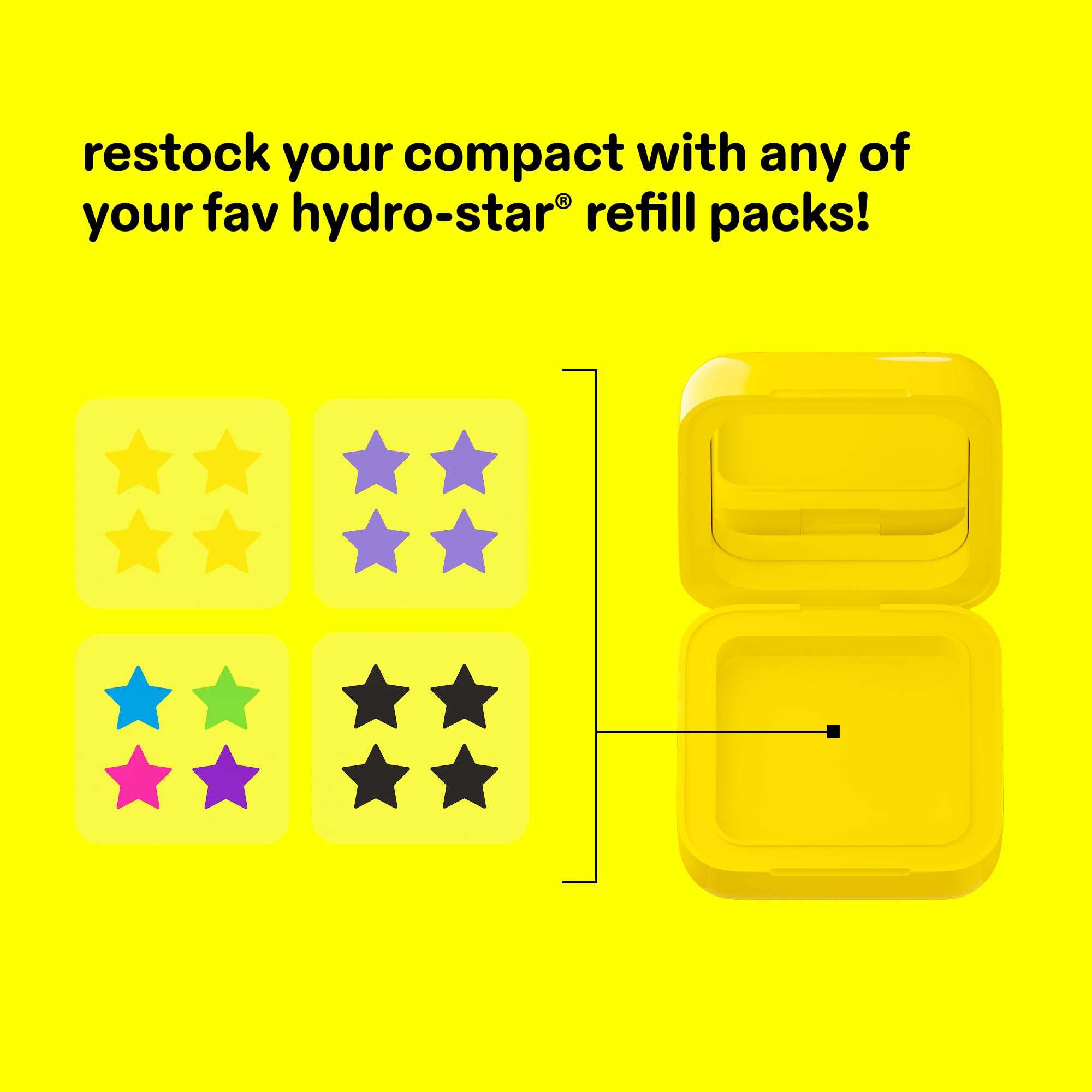 Starface Hydro-Star Pimple Patches + Big Yellow Compact, Clinically Proven Spot Shrinking in 6 Hours, Absorb Fluid and Reduce Redness, Hydrocolloid, Vegan and Cruelty-Free Skincare (32 Count) Starface World Au supplements
