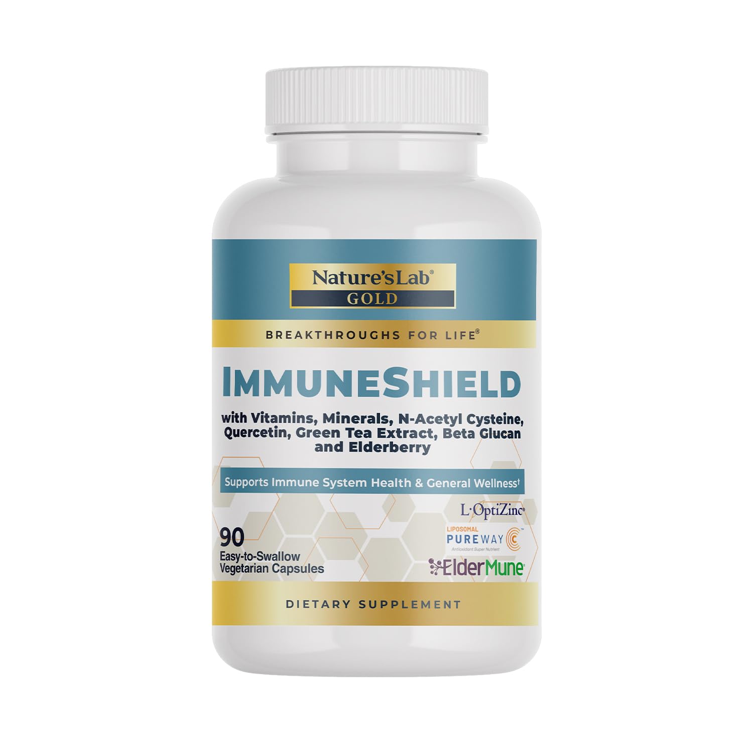 Nature's Lab Gold ImmuneShield - Supports Immune System Health & General Wellness* - 90 Capsules (30 Day Supply) Nature's Lab Au supplements