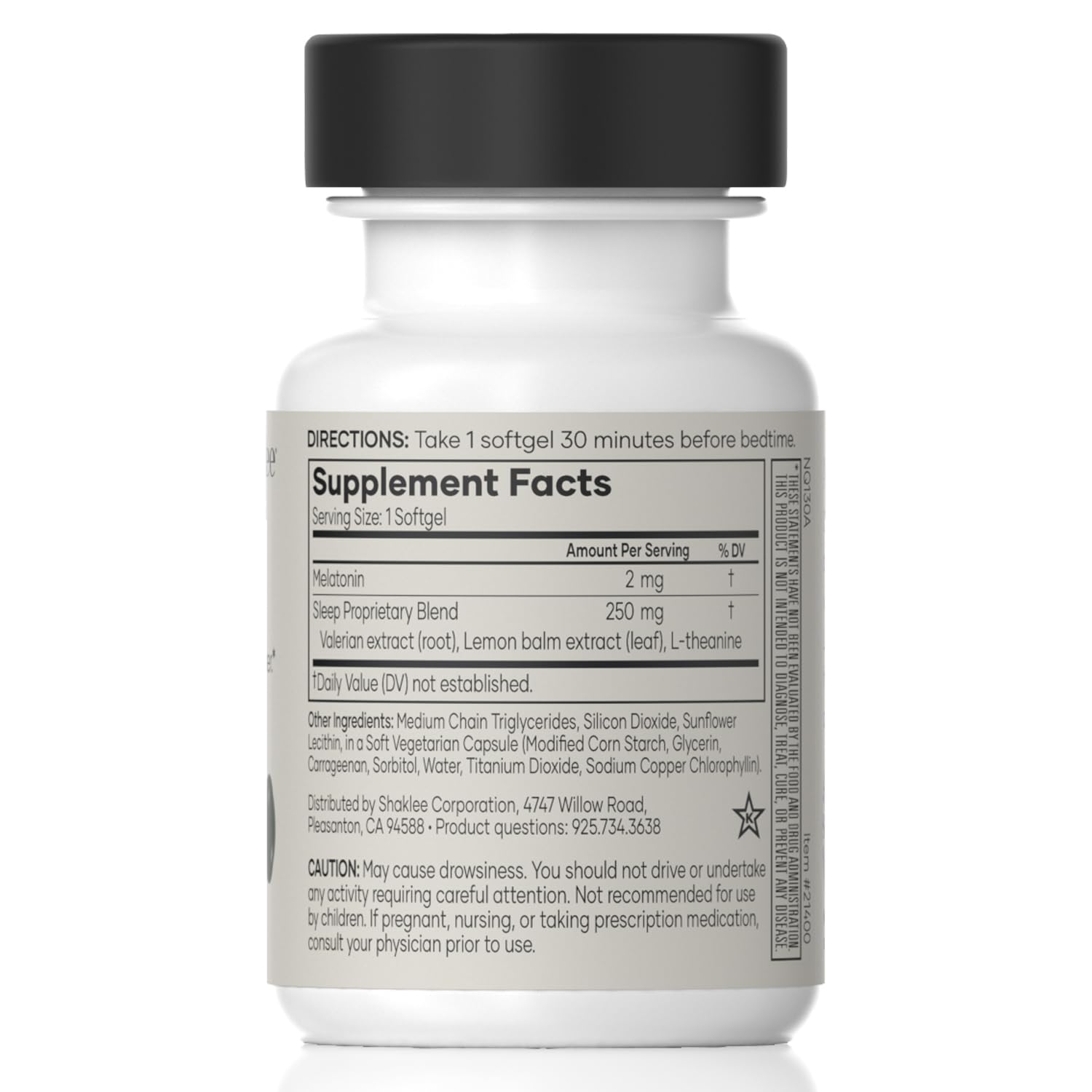 Shaklee - Dream Serene™ Melatonin Sleep Aid - Fall Asleep Faster, Wake Up Refreshed - with Melatonin, Valerian, Lemon Balm, L-Theanine - for Ultimate Beauty Sleep - 30 Softgels Shaklee Au supplements