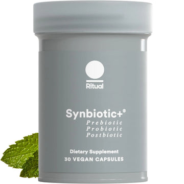 Ritual Synbiotic+ Probiotic, Prebiotic, Postbiotic, 3-in-1 Supplement for Gut Health and Digestive Support, Regularity, Bloat, Immune, Vegan Delayed-Released Daily Capsule, Women and Men, 30 Day Ritual Au supplements