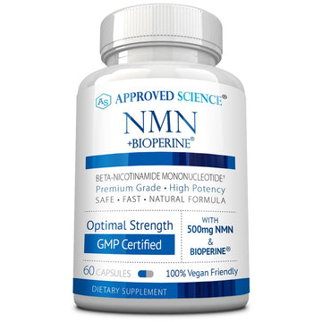 Approved Science NMN - 500mg Stable NMN - Cellular Energy, Healthy Aging - Pack of 1 - Made in USA - Vegan Approved Science Au supplements