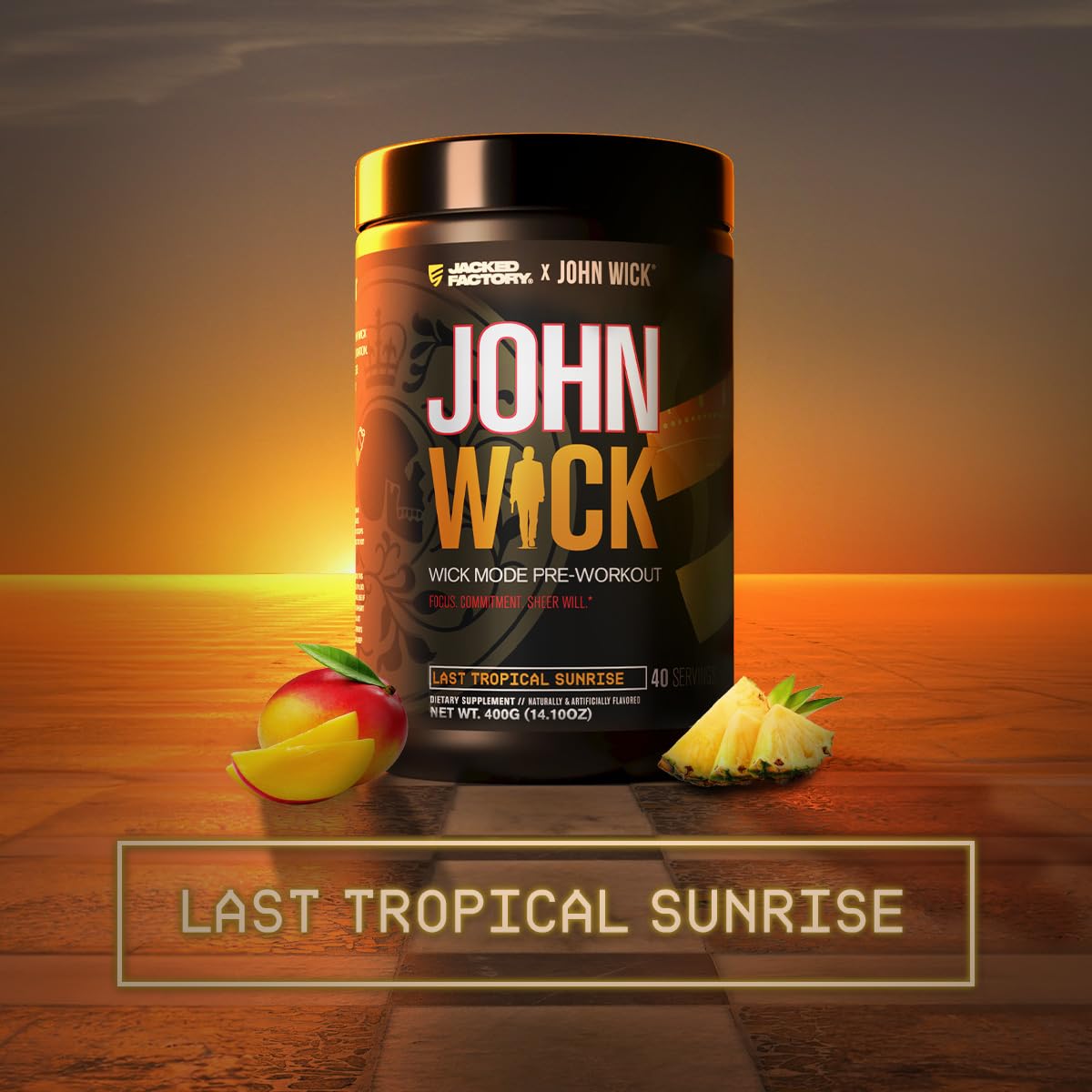 Jacked Factory X John Wick - Wick Mode Pre Workout Powder - Intense Energy, Battle-Ready Focus, Unstoppable Commitment, and Sheer Will Jacked Factory Au supplements
