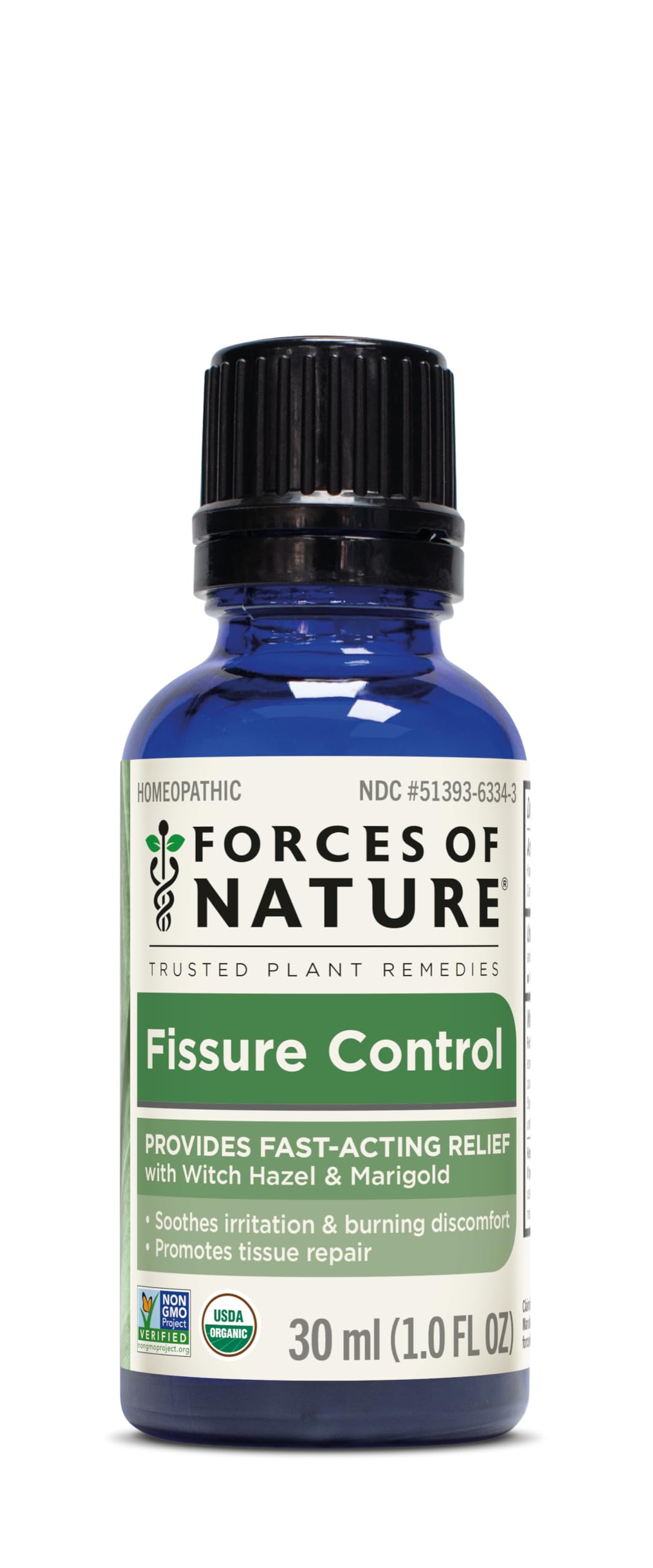 Forces of Nature Fissure Control, Organic Homeopathic Treatment with Witch Hazel for Anal Fissures, Hemorrhoid Related Irritation & Discomfort, Fast, Natural Topical Relief, 1 Fl Oz Forces of Nature Au supplements