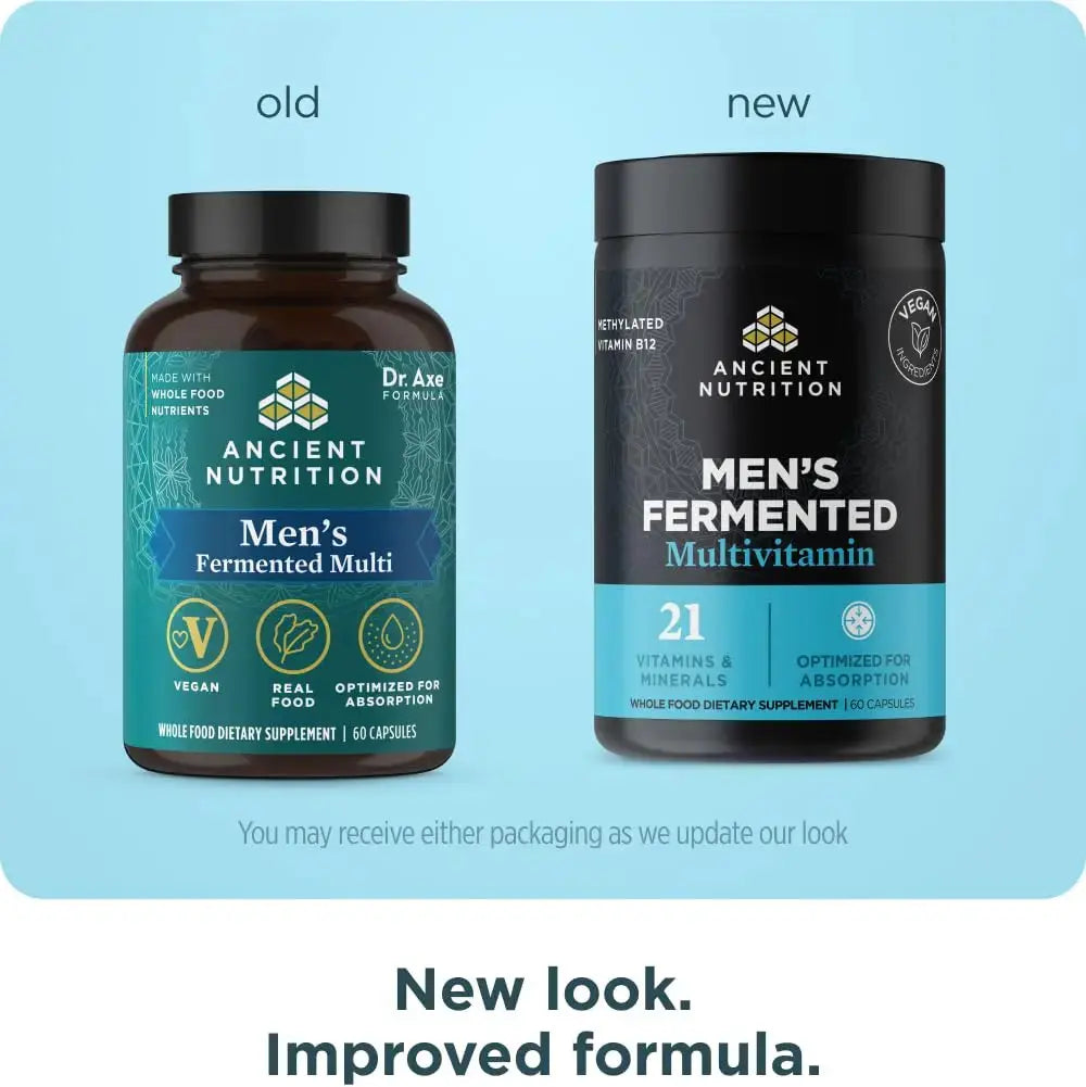 Ancient Nutrition Multivitamin for Men, Men's Fermented Multivitamin with Vitamin A, C, D, E, K, Zinc & Magnesium, Immune Support Ancient Nutrition Au supplements