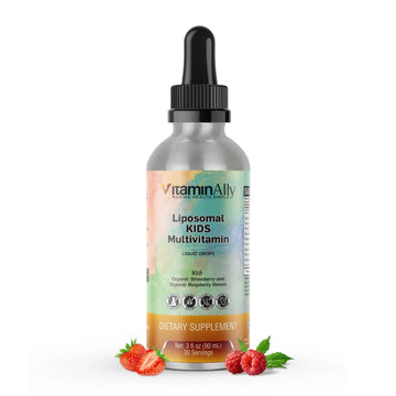 Vitaminally Liposomal Kids Liquid Multivitamin | Non-GMO | Clean | Sugar Free | Gluten Free | Organic Berry Flavors | Vitaminally Au supplements
