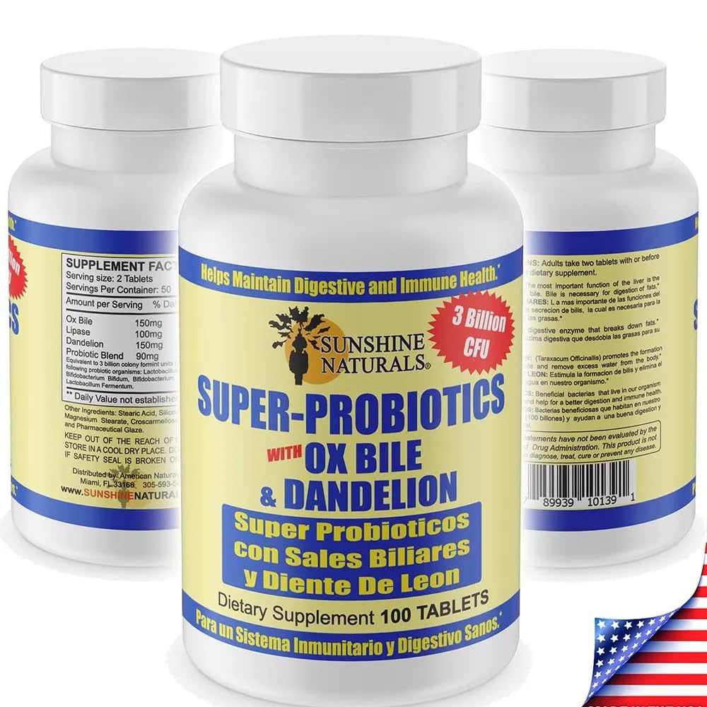 Sunshine Naturals Super Probiotics Supplement. Improves Digestion, Gut Health, Immune System Support, and Healthy Bowel Function. Promotes Healthy Flora. 100 Capsules. Sunshine Naturals Au supplements