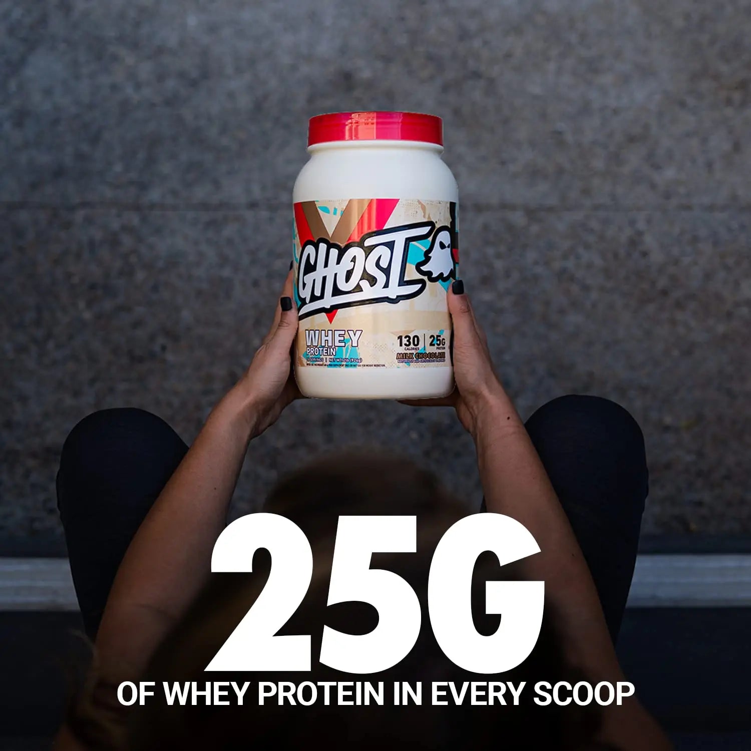 GHOST Whey Protein Powder, Milk Chocolate - 2LB Tub, 25G of Protein - Flavored Isolate GHOST Au supplements