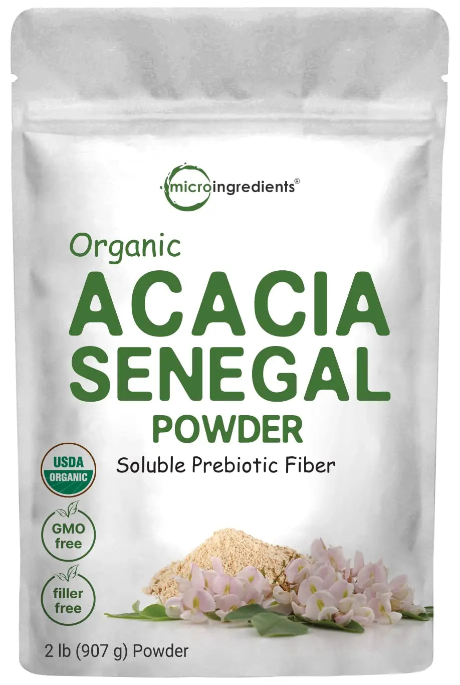 Micro Ingredients Organic Acacia Senegal Powder, 2 Pounds (32 Ounce), Instant Soluble Micro Ingredients Au supplements