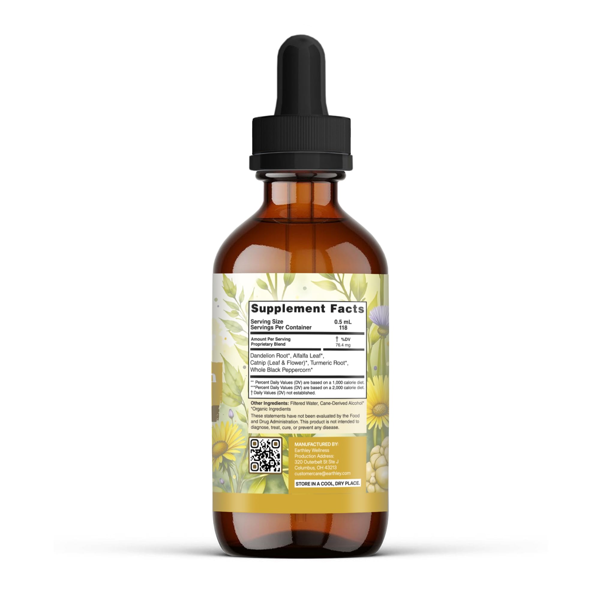 Earthley Wellness Postpartum Balance, Supports and Balances Female Hormones, Supports Postpartum Recovery, Smooths Out Mood Swings, Essential Herbs Like Dandelion Root, Catnip, & Alfalfa (2oz) Earthley Wellness Au supplements