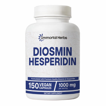 Immortal Herbs Diosmin Hesperidin 1000mg Complex, 150 Capsules, Citrus Bioflavonoids Rich Fruit Extract, 100% Vegetarian, Non-GMO & Gluten Free Diosmin Supplement with Max Strength Immortal Herbs Au supplements