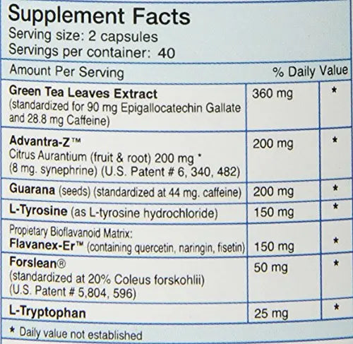Absolute Nutrition Thermogenic Fat Burners, Nophedra Capsules, 80 Count Bottle Absolute Nutrition Au supplements