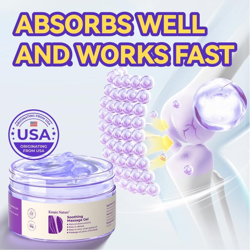 Kreain Nature 2 PCS Joint Gel Purple Soothing Massage Gel Soothes Knees, Lumbar, Neck, Back, Shoulders, Hands, and Feet, 1.76 oz Kreain Nature Au supplements