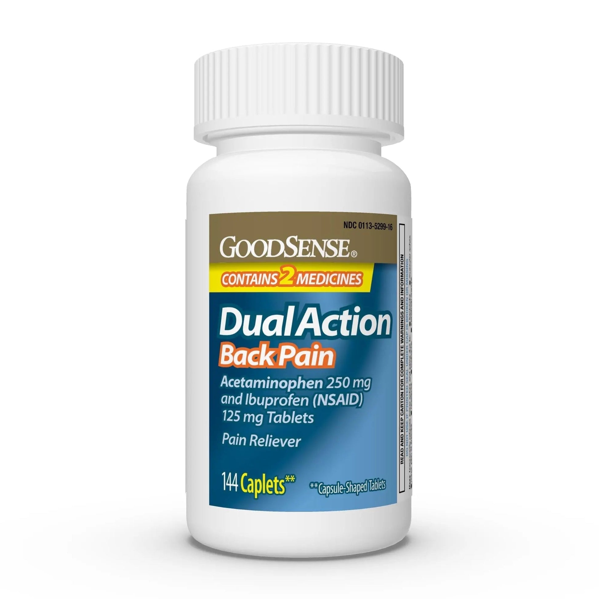 GoodSense Dual Action Acetaminophen and Ibuprofen (NSAID) Tablets, 250 mg/125 mg, Back Pain, 144 Count GoodSense Au supplements