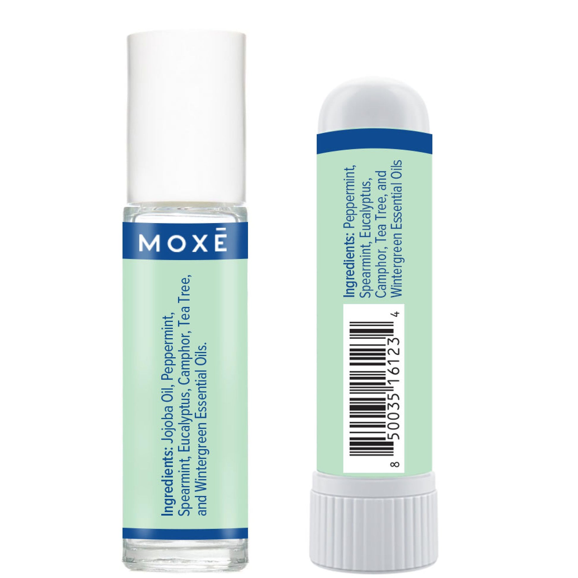 MOXE Migraine Rollon Stick & Nasal Inhaler, Fast Cooling Comfort for Headaches & Tension, Non-Medicated Soothing Vapors, Peppermint, Eucalyptus, and Other Essential Oils, Metal Roller, Made in USA MOXE Au supplements