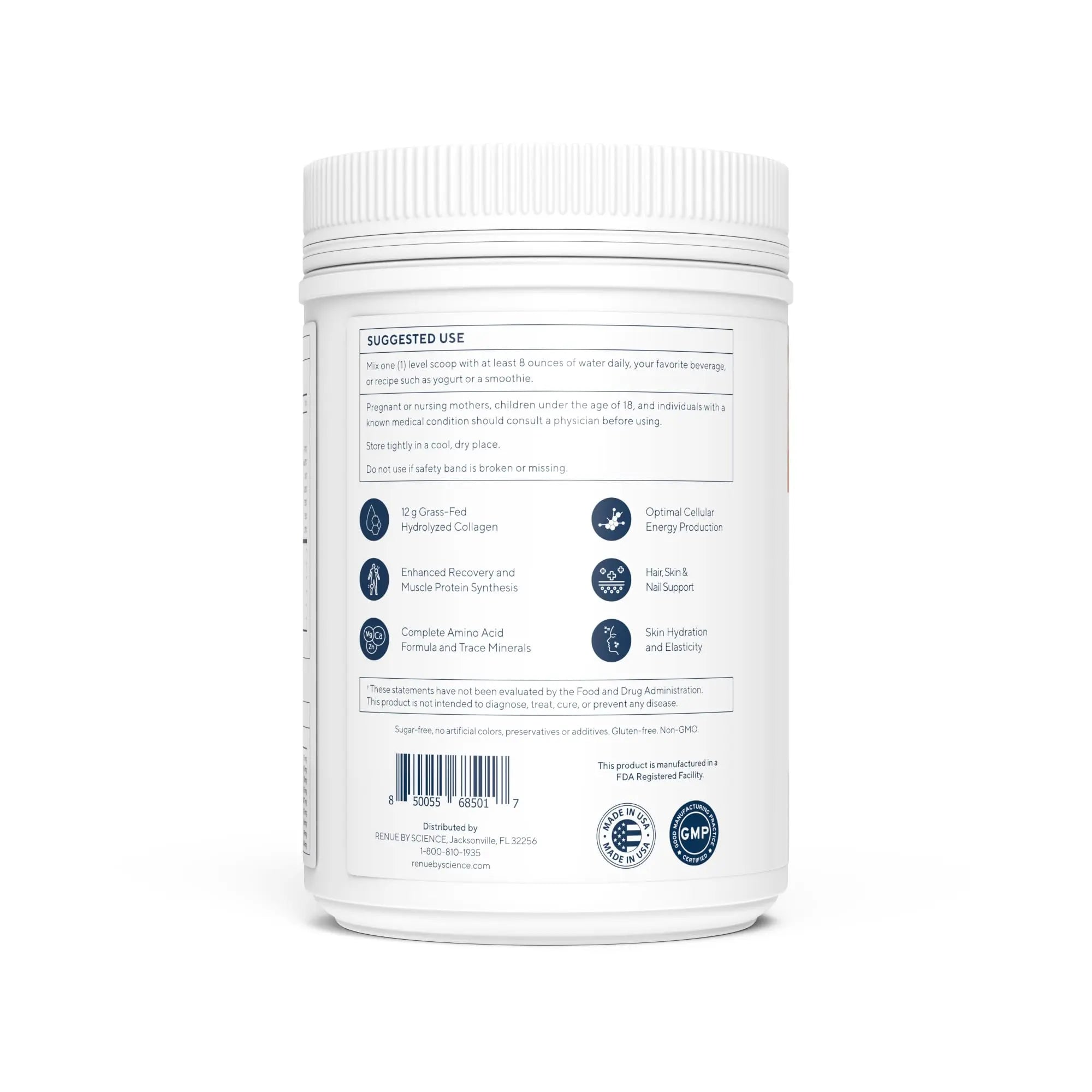 Renue By Science Skin & Body Essentials | Collagen Peptides Electrolytes Creatine & BCAA Powder | Collagen (12g) Creatine Monohydrate (4g) per Serving with Taurine & Glycine | Made in USA - Chocolate Renue By Science Au supplements