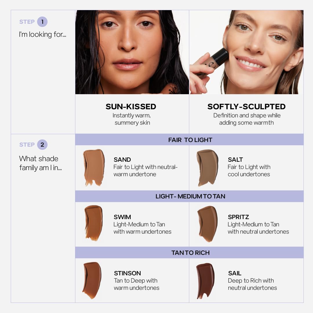 Saie Radiant Glow Duo - Dew Bronze Soft-Focus Liquid Bronzer in Sail (0.4 oz) & Mini Glowy Super Gel Lightweight Illuminator in Sunglow (0.5 oz), Hydrating Makeup Essentials for a Sun-Kissed Glow Saie Au supplements