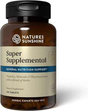 Nature's Sunshine Super Supplemental: Complete Multivitamin with Minerals, Antioxidants & More for Nutritional Gaps, Overall Health, Immune & Energy Support. 120 Tabs Nature's Sunshine Au supplements