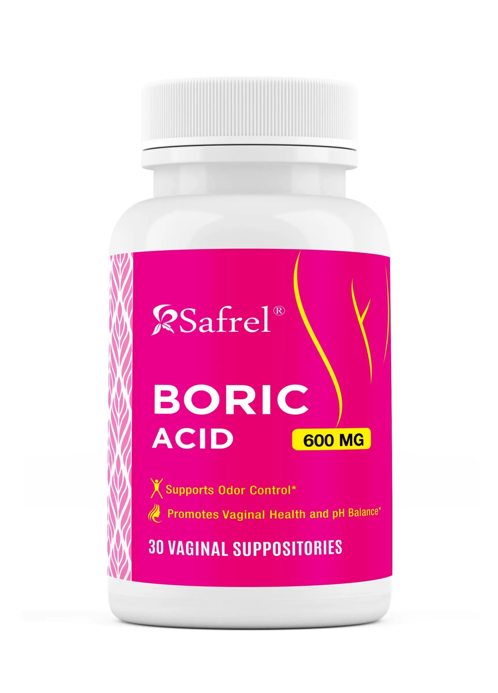 Safrel Boric Acid Vaginal Suppositories - 100% Pure Made in USA - Intimate Health Support Safrel Au supplements