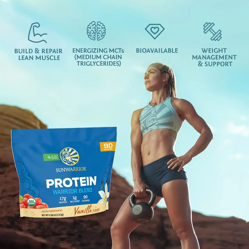 Sunwarrior Vegan Organic Protein Powder Plant-Based | BCAA Amino Acids Hemp Seed Sunwarrior Au supplements