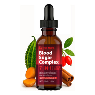 true nutra Blood Sugar Complex, 7-in-1 Formula Blood Sugar Support Supplement with Berberine, Ceylon Cinnamon, Chromium, Bitter Melon, Turmeric, Ginseng, Glucomannan (1PCS) true nutra Au supplements