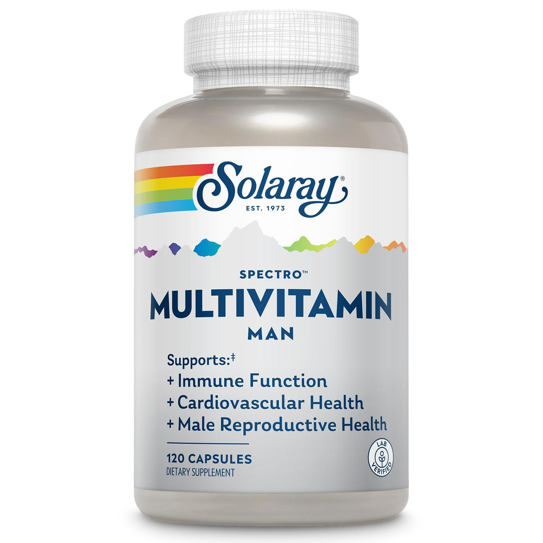 SOLARAY Spectro Multivitamin for Men - Cellular Energy, Heart Health, Immune Support - 45 Vitamins and Minerals w/Vitamin A, Vitamin C, D, Zinc, Digestive Enzymes, CoQ10, 60-Day Guarantee, 30 Serv. SOLARAY Au supplements