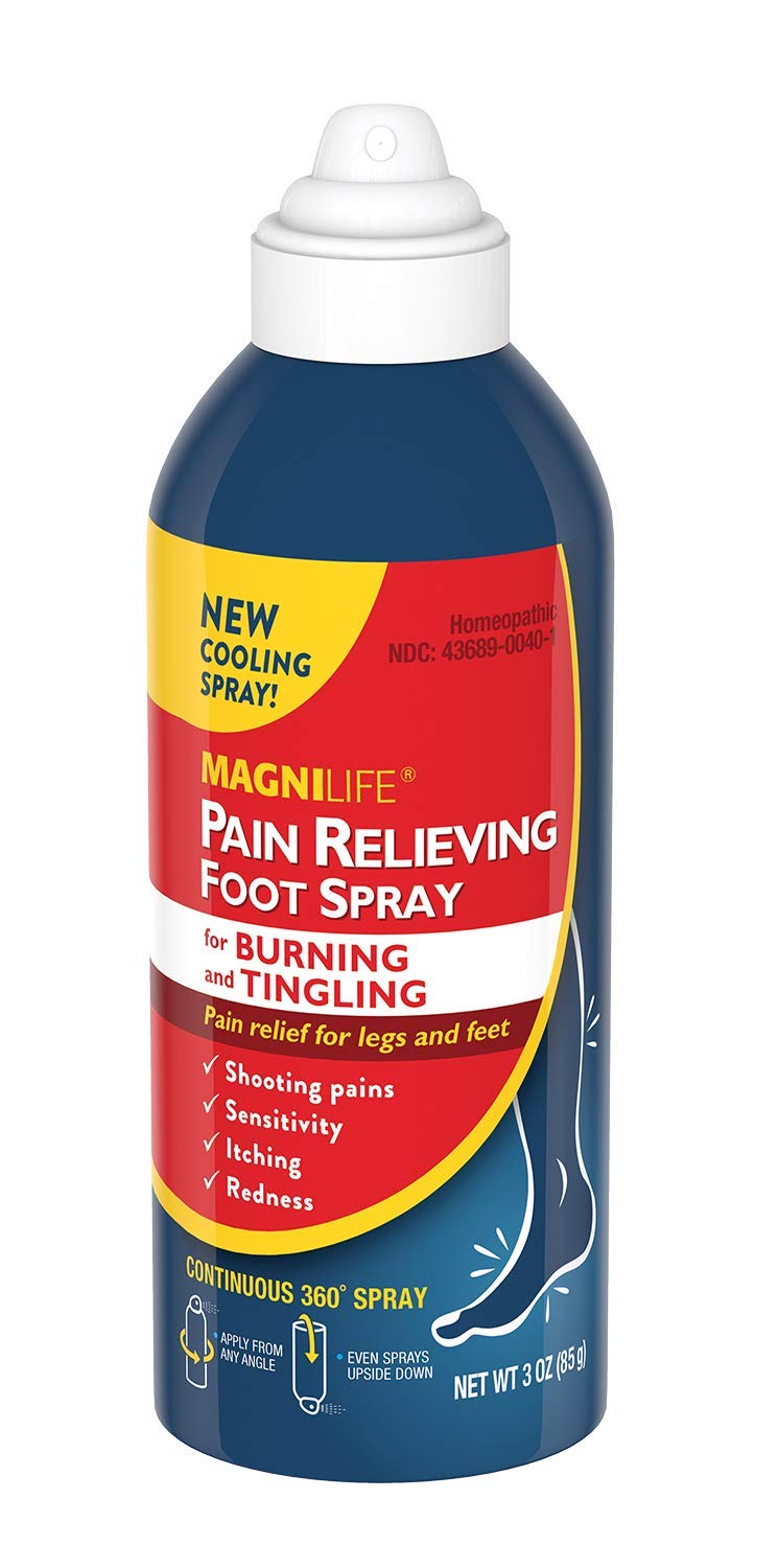 MagniLife Pain Relief Foot Spray, 3 oz, Pain Relief for Burning, Tingling or Sensitivity in Feet and Legs, No Alcohol Cooling Spray Moisturizes Dry, Cracked Heels MagniLife Au supplements
