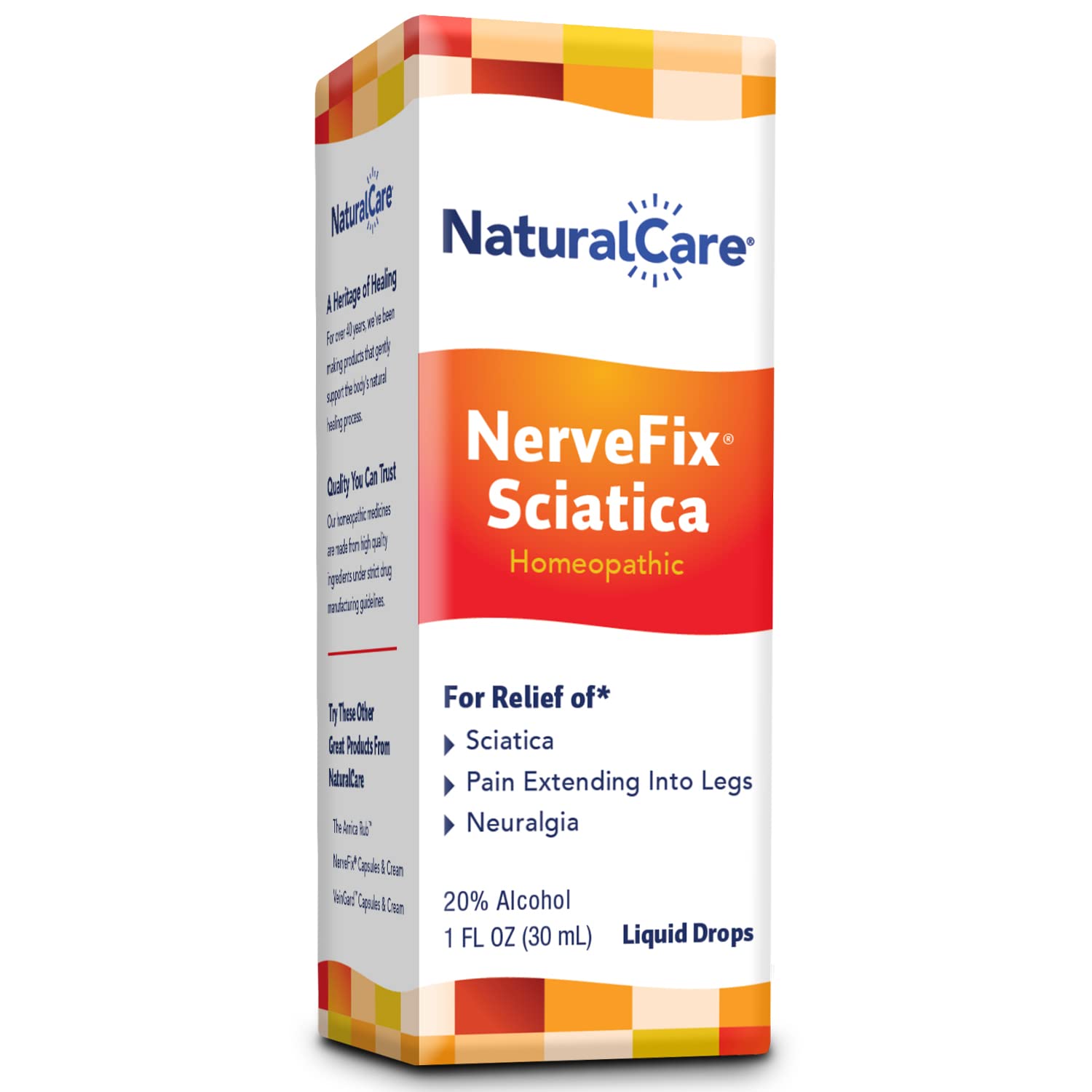 NaturalCare Pain Relief NerveFix Sciatica Neuralgia, 1 oz Liquid Natra Bio Natra-Bio Au supplements