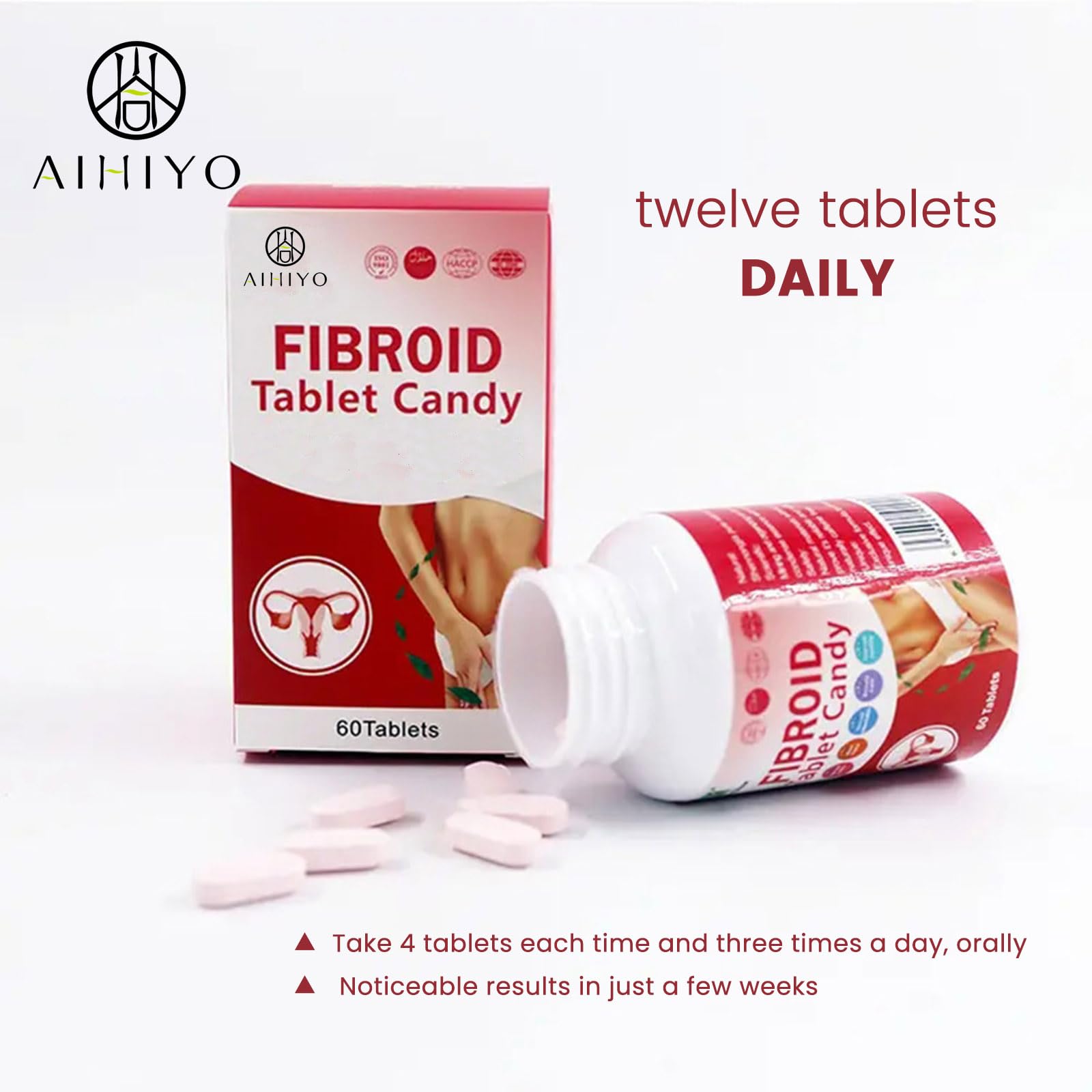 AIHIYO Herbal Tablets for Women's Wellness, 1000mg Pill Supplement, Supports Menstrual Comfort & Hormonal Balance, 60 Tablets AIHIYO Au supplements
