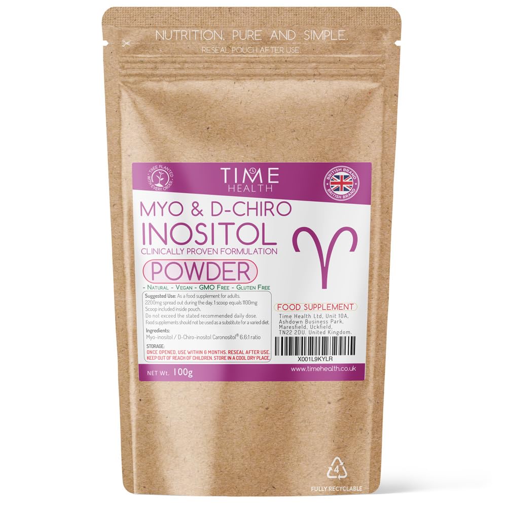 Myo & D Chiro Inositol Powder - Clinically Proven - PCOS Support - 6X More D Chiro Time Health Au supplements