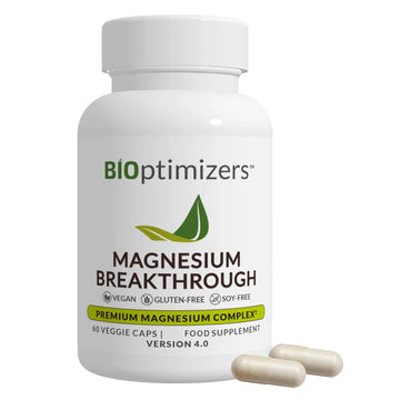 BIOptimizers Magnesium Breakthrough Supplement with 500mg - 7 Forms of Magnesium: Glycinate, Malate, Citrate, and More - Natural Support for Sleep and Cognitive Function -60 Capsules- Calming Vitamins BIOptimizers Au supplements