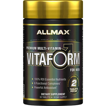 ALLMAX Nutrition Premium Vitaform, Performance Vitamin for Men, 60 Tablets ALLMAX Au supplements