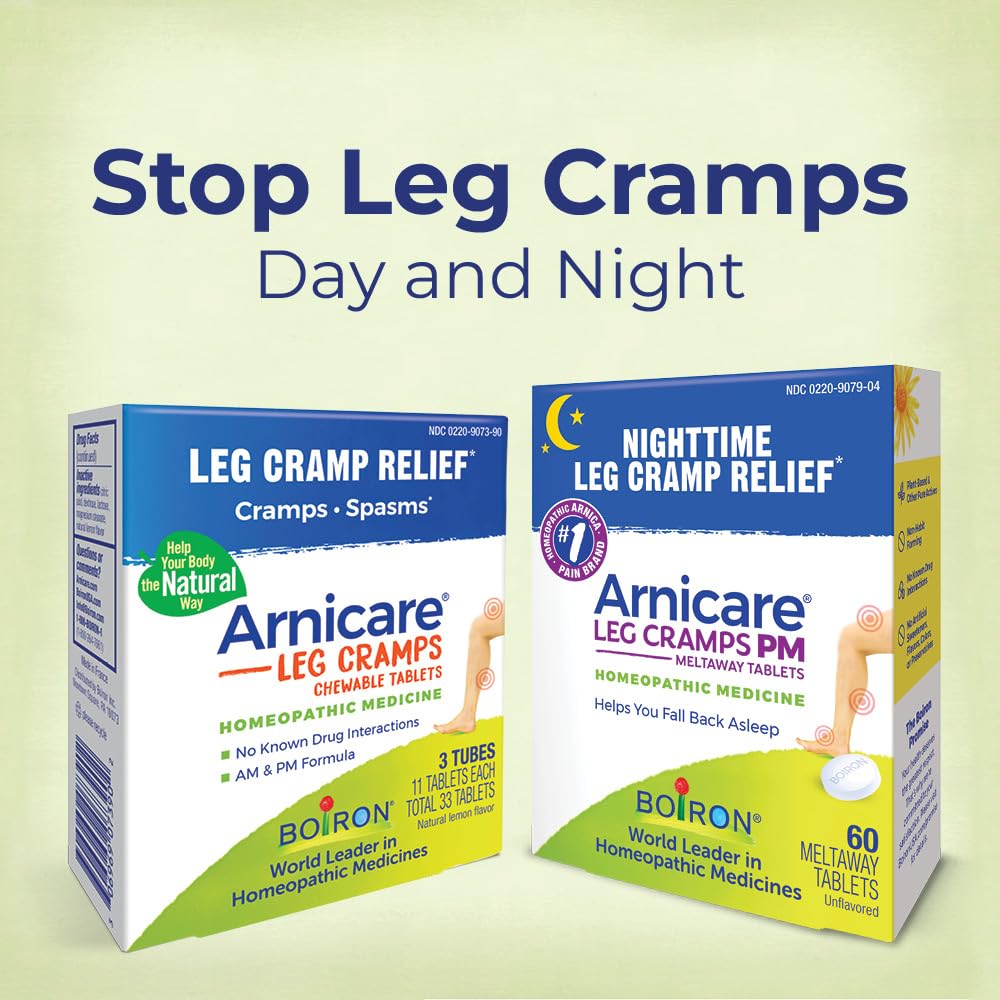 Boiron Arnicare Leg Cramps PM for Nighttime Relief from Cramping and Stiffness in Feet or Calves - 60 Tablets Boiron Au supplements