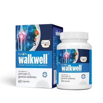 Royal Bee Walkwell Capsules – 60 Capsules – Supports Joint Pain & Inflammation Relief · Useful in Osteoarthritis · Promotes Flexibility & Mobility · Clinically Studied Herbal Ingredients Generic Au supplements