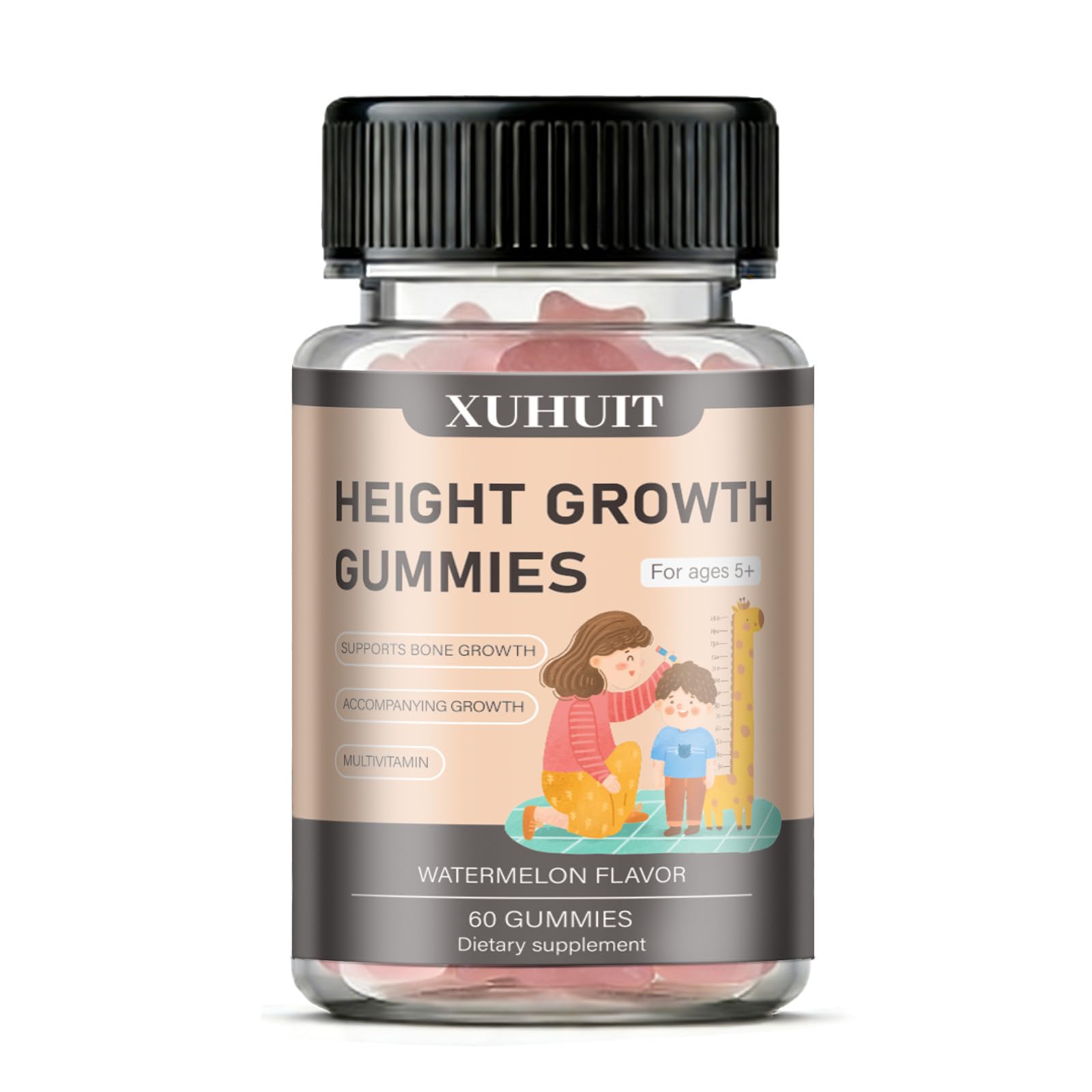 ZYGCDZ Growth Gummies for Kids & Teens - Natural Height Support with Vitamin D3, K2, Calcium & Ashwagandha - Bone Strength Supplement for Picky Eaters Ages 5+ (Watermelon Flavor) (1) ZYGCDZ Au supplements