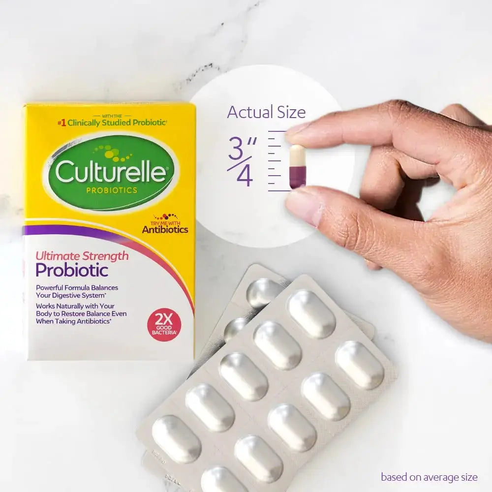 Culturelle Ultimate Strength 20 Billion CFU Probiotic Plus Kids Complete Multivitamin with 11 Vitamins and Minerals Chewables, 50 Count Culturelle Au supplements
