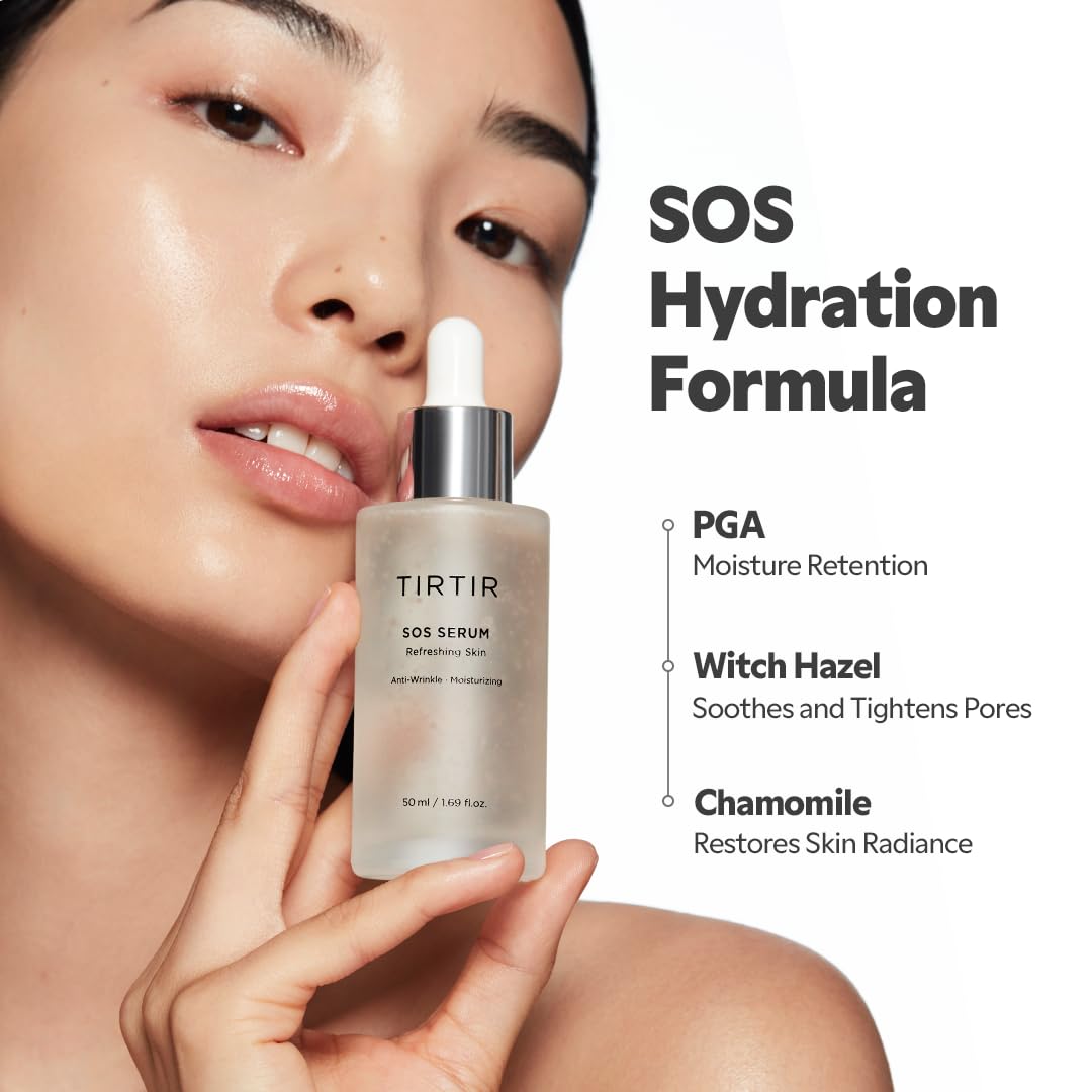 TIRTIR SOS Serum - Radiant Glow Boosting Face Serum - Plumping, Anti Aging, Hydrating - Visibly Smooth and Glowy Skin - Fragrance Free for All Skin Types, 1.69 fl.oz. TIRTIR Au supplements