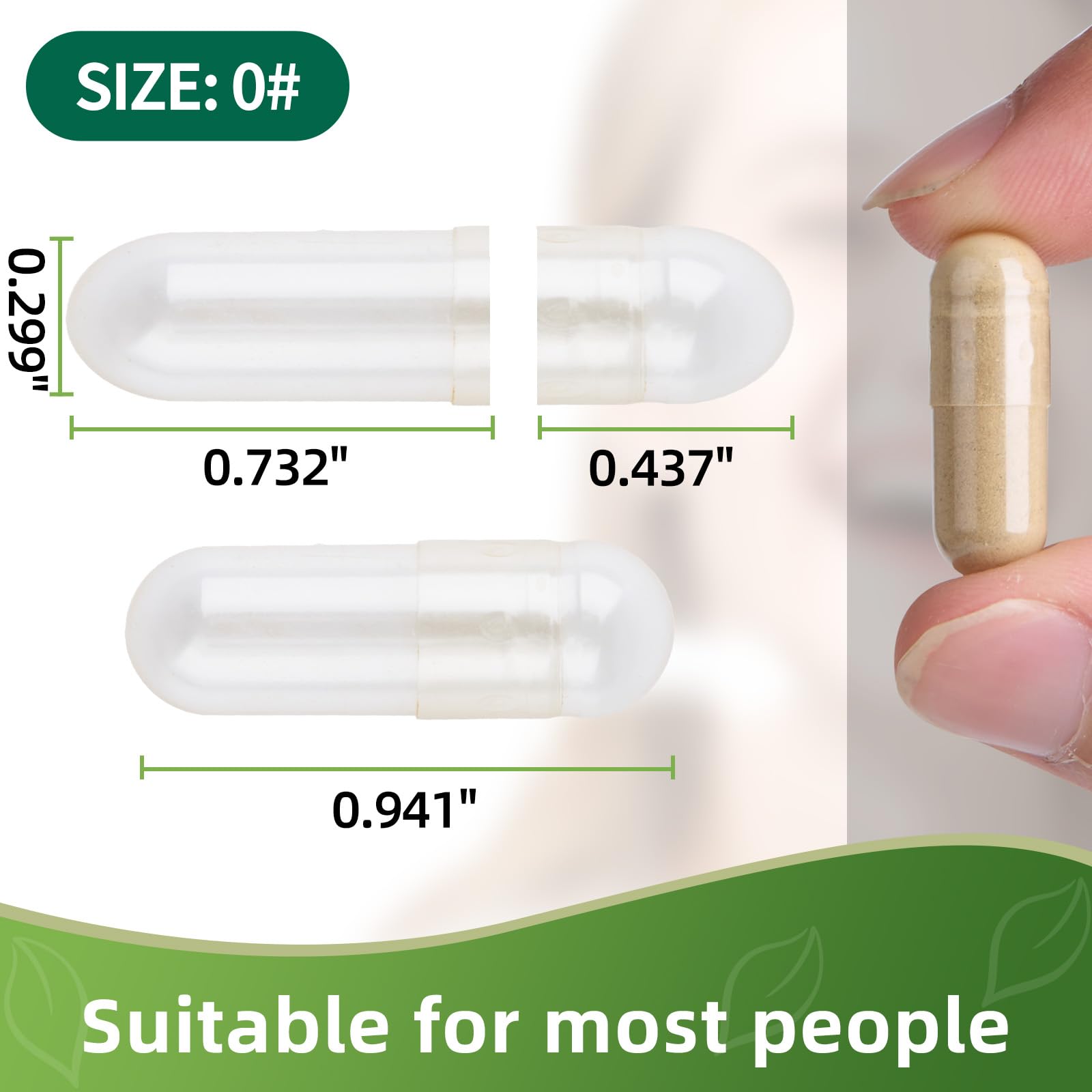 EaccoViigr Size 0 Empty Capsules - 500 Count Clear Empty Pill Capsules with Capsule Filling Kit, Fillable Vegan Vegetarian Capsule Empty for Vitamins, Easy for DIY Supplements EaccoViigr Au supplements
